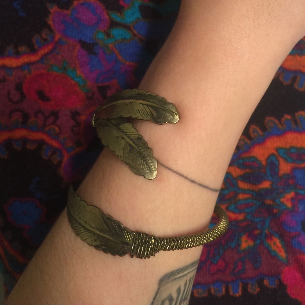 Feather wrap bracelet